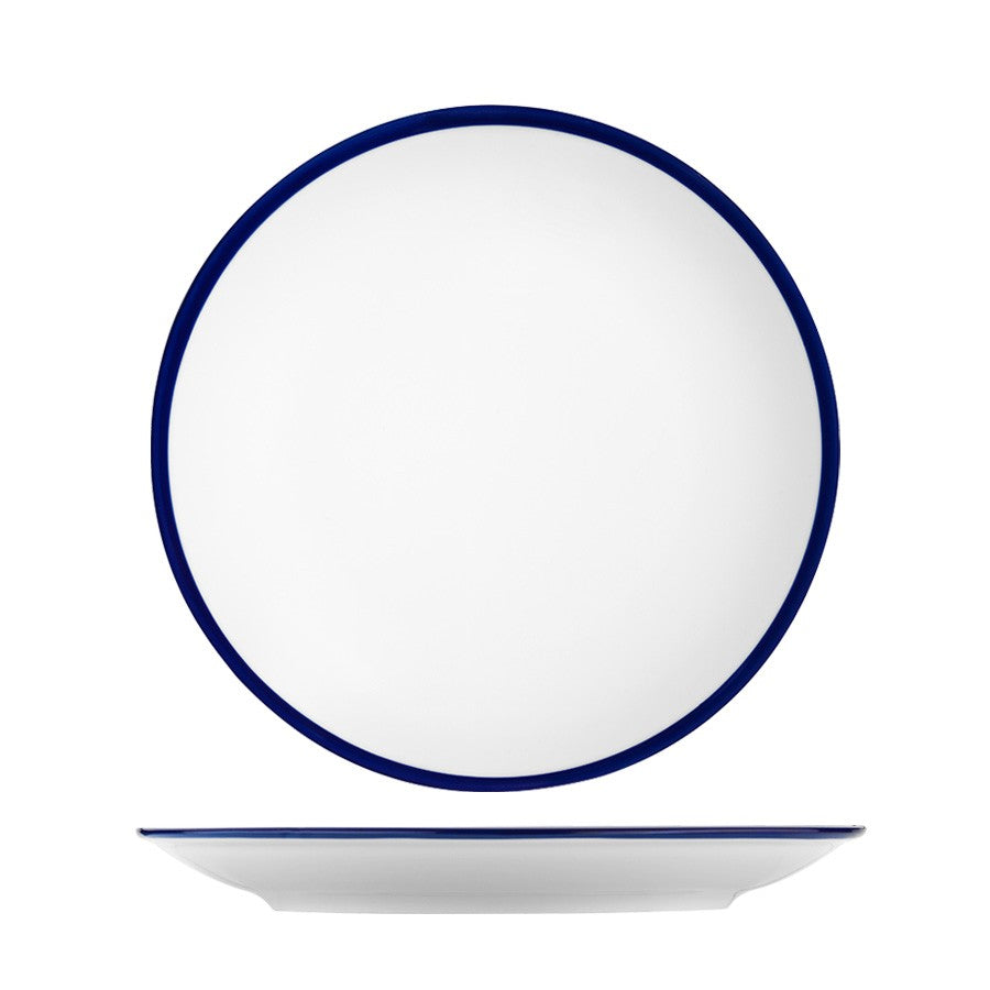 Middagssæt (24 stk.) - Hvid Mørkeblå