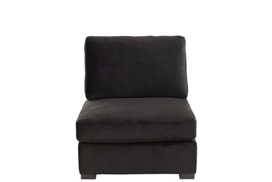 Sofa mellemfløjsel sort
