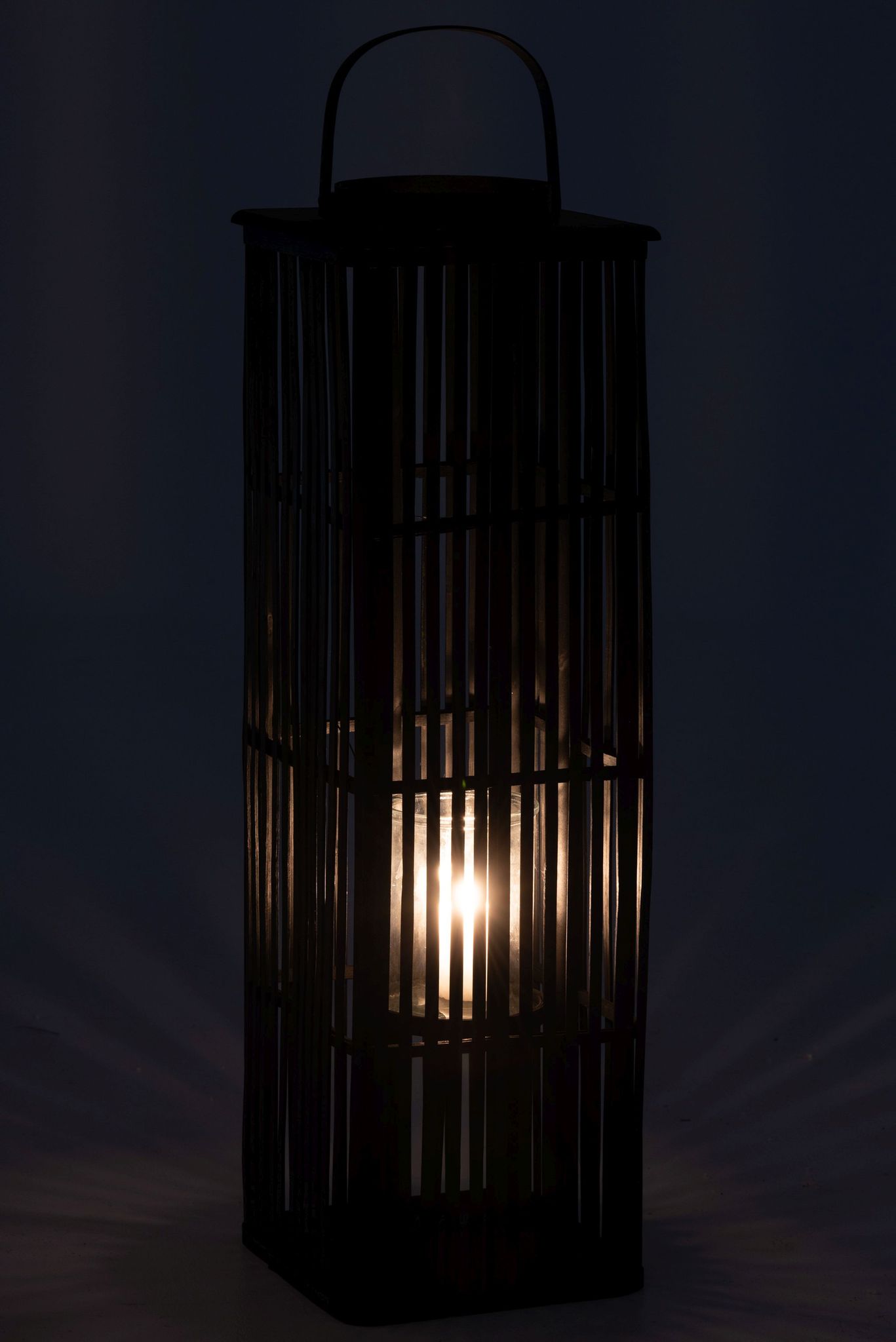 Lanterne lang bambus sort