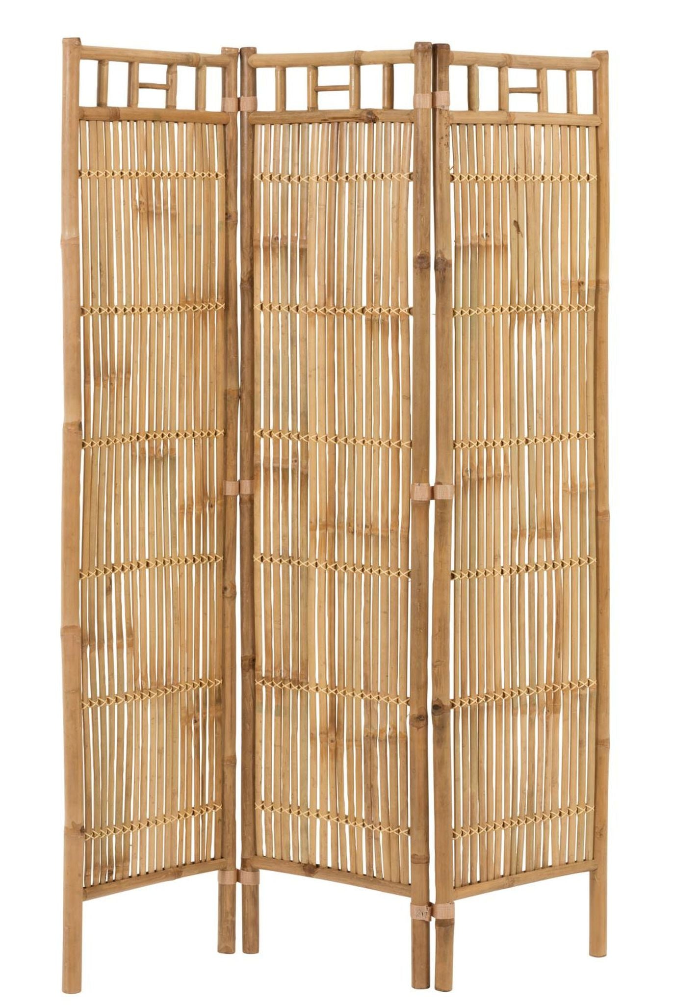 Foldeskærm 3dele bambus naturlig