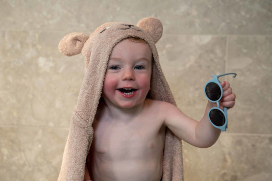 Badehåndklæde med hætte GOTS - bjørn