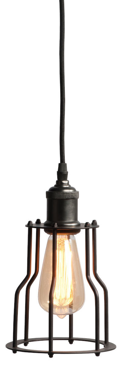 Hængelampejern Riga antik sort