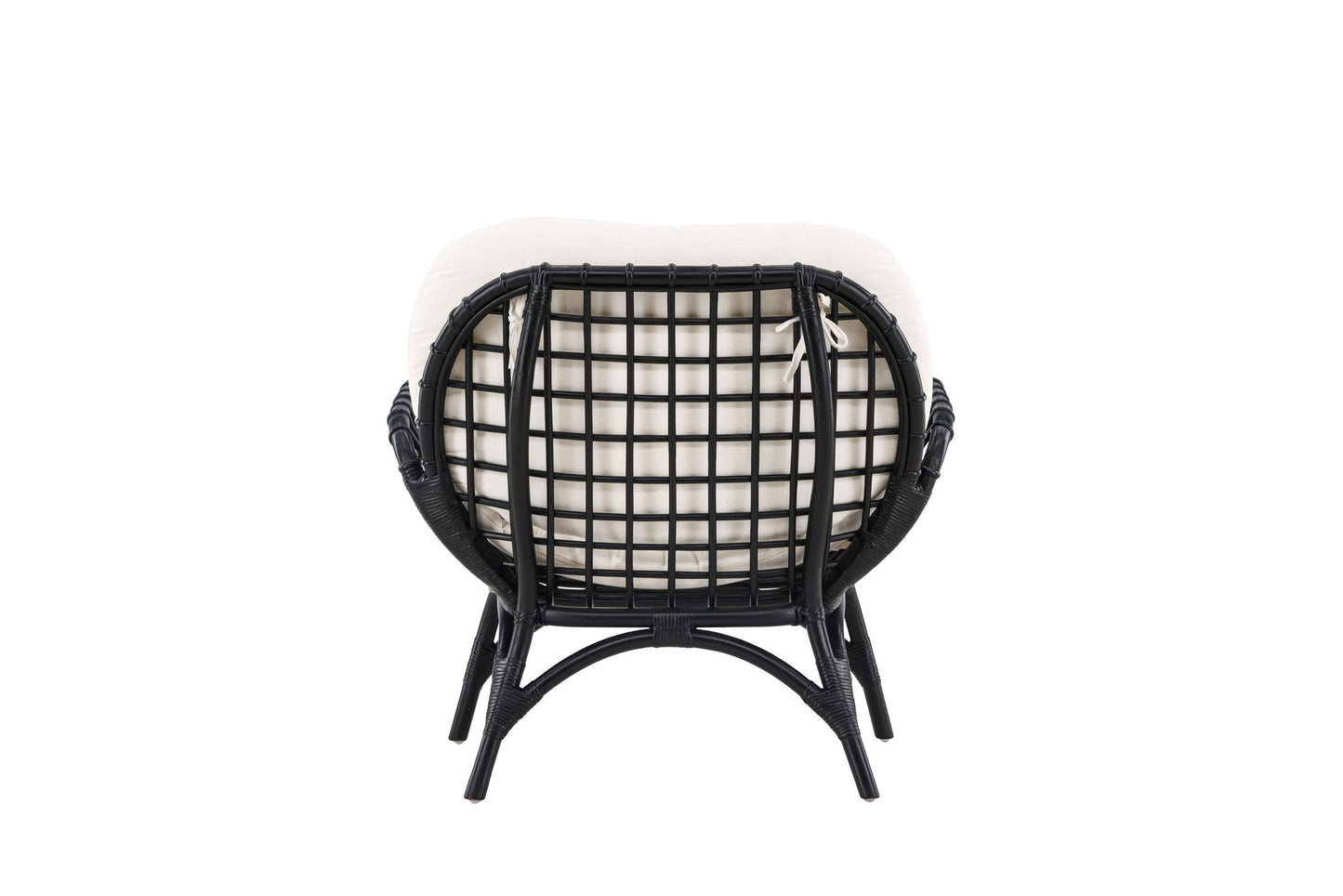 Moana enkelt stol - sort / hvid spunpolyster