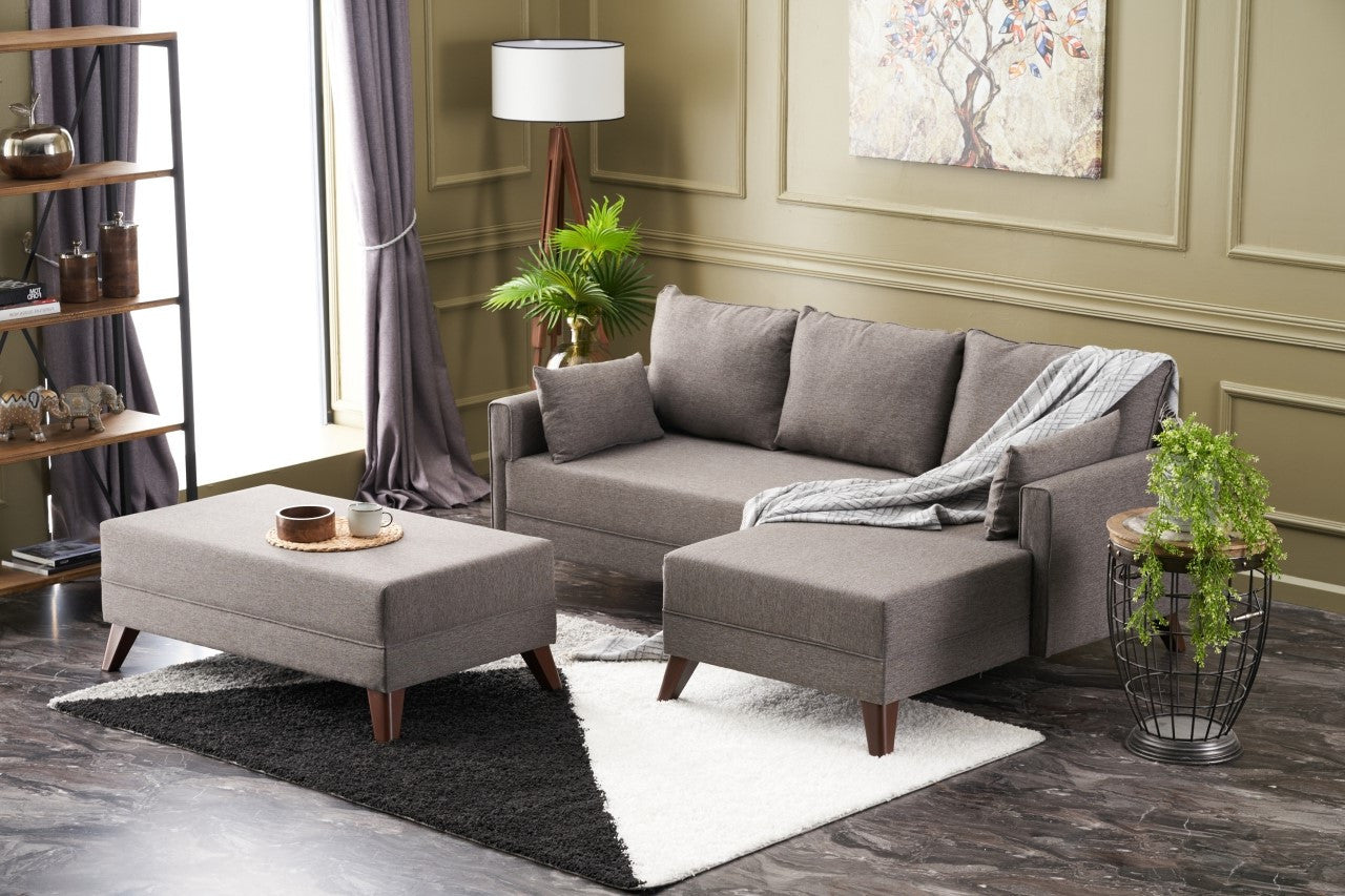 TAKK Bella Mini Corner Sofa Right - Brown - NordlyHome.dk