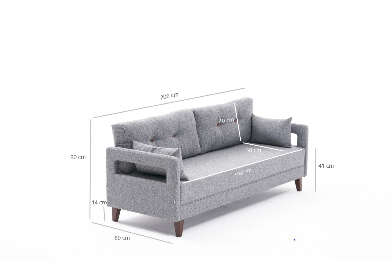 TAKK Comfort Sofa - 3 personer - Grå - NordlyHome.dk