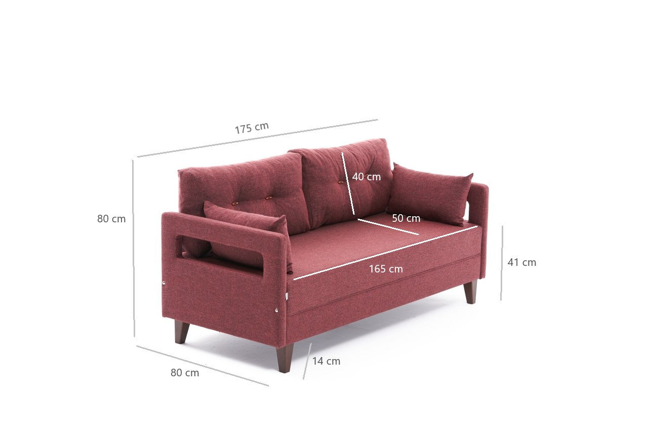 TAKK Comfort Sofa - 2 personer - Rød - NordlyHome.dk