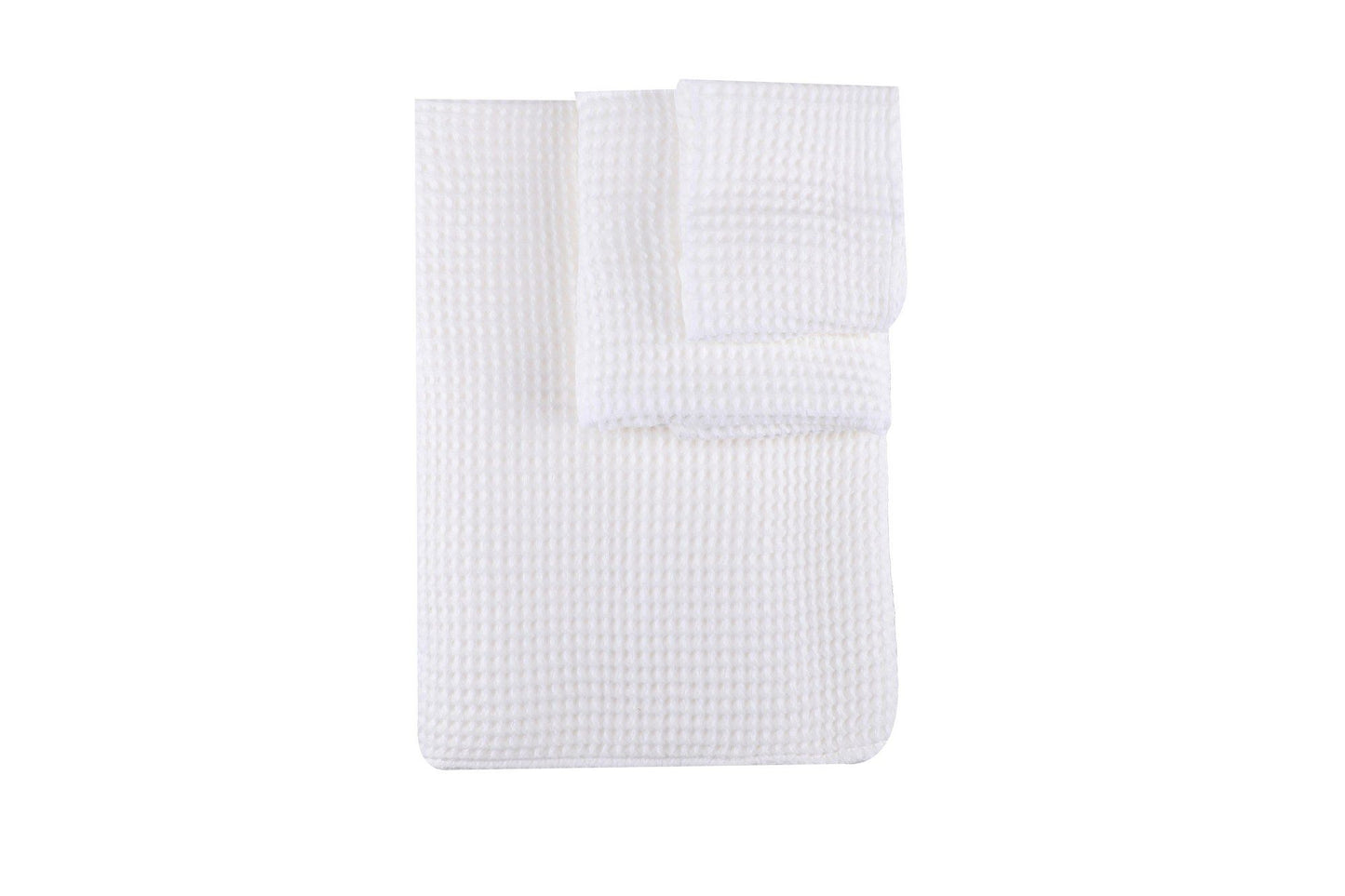 Håndklædesæt - Waffle - Hvid, Modal