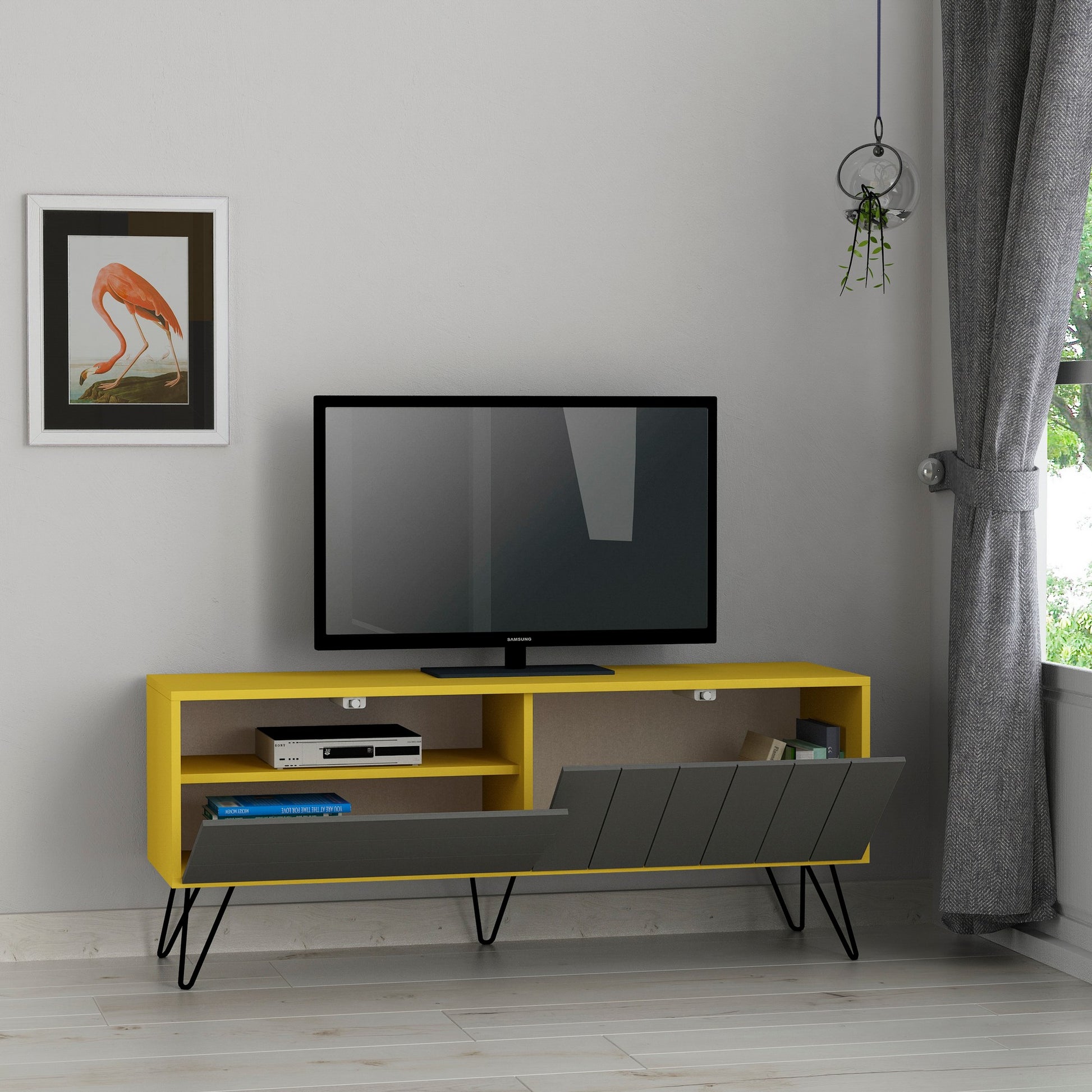 TAKK Picadilly Tv Stand - Mustard, Anthracite - NordlyHome.dk