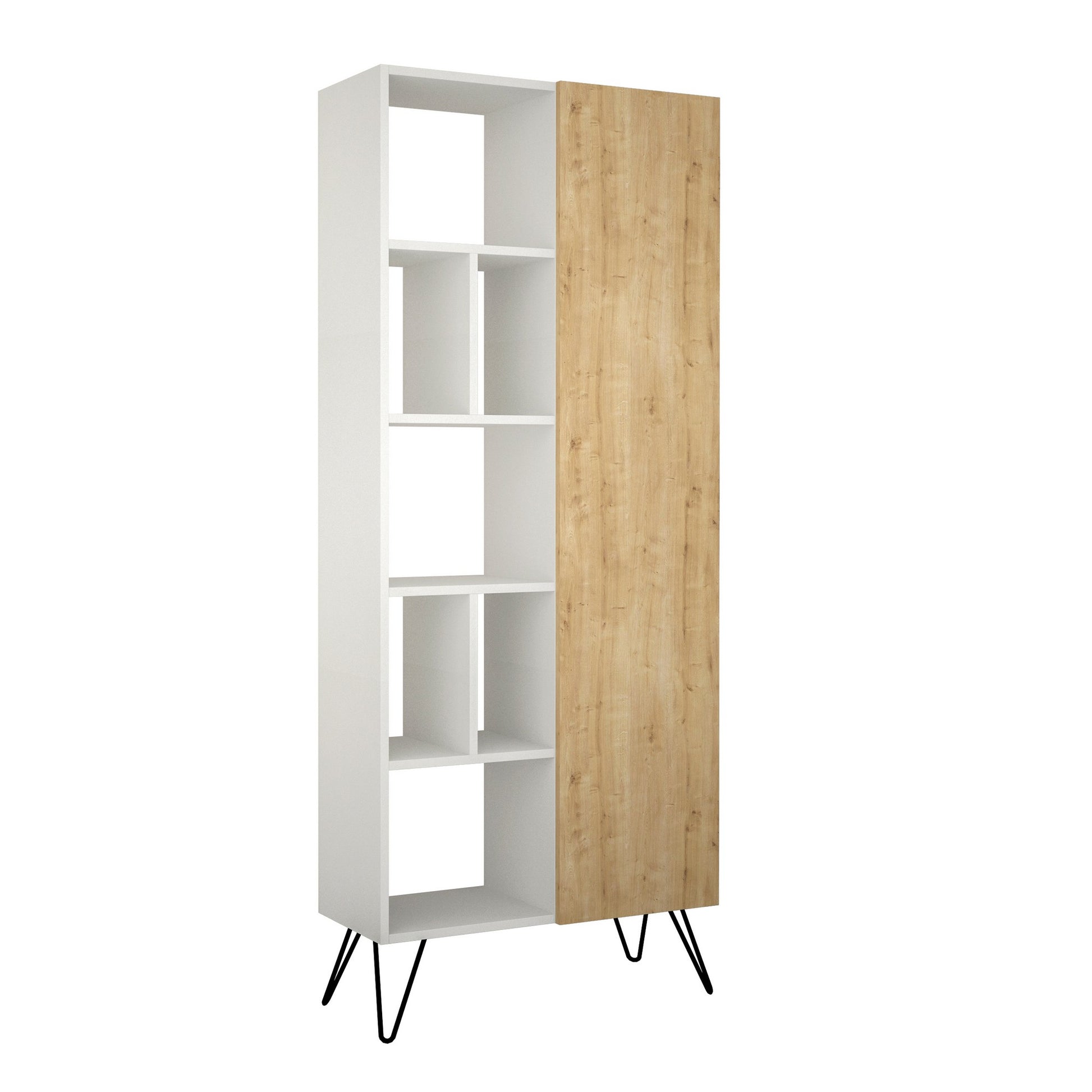 TAKK Jedda Bookcase - White, Oak - NordlyHome.dk
