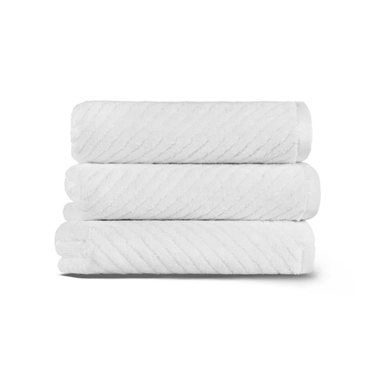 Håndklæde - Chevron, hvid