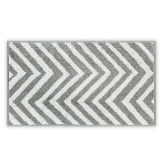 Håndklæde - Chevron - hvid, grå