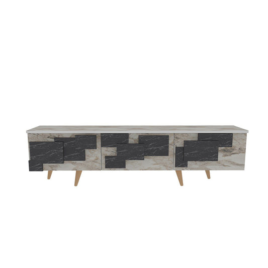 3 D - Hvid, Marmor - TV Stand