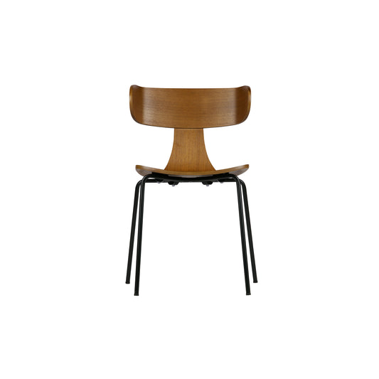 Form - Spisebordsstol, Metalben, Træ, Brun