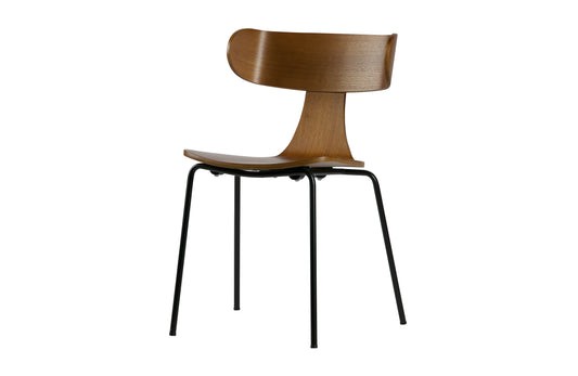 Form - Spisebordsstol, Metalben, Træ, Brun