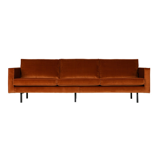 Rodeo Sofa - 3 personers sofa, Velour Rust