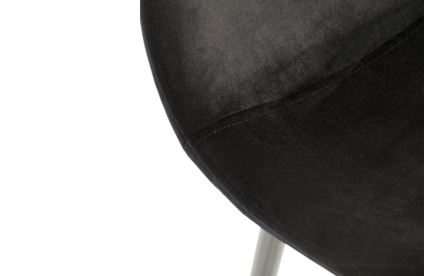 Set Of 2 - Marije Dining Chair Velvet Black