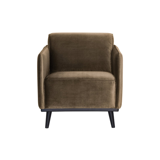 Statement Arm Chair Velour Taupe