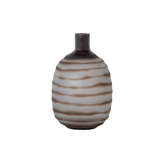 Zebra - Vase, Glas Brun