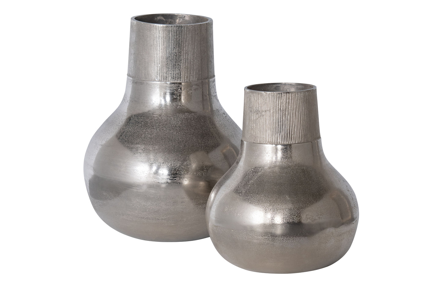 Metal L - Vase, Metal Silver
