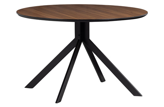 Bruno - Spisebord, Mdf valnød, Ø120 Cm
