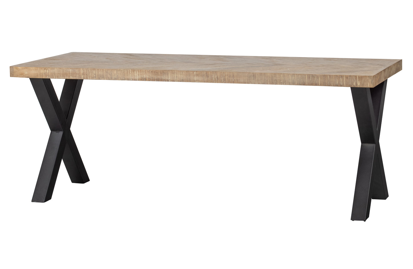 Tablo - Spisebord, Mango Herringbone 200x90 Alkmaar Leg