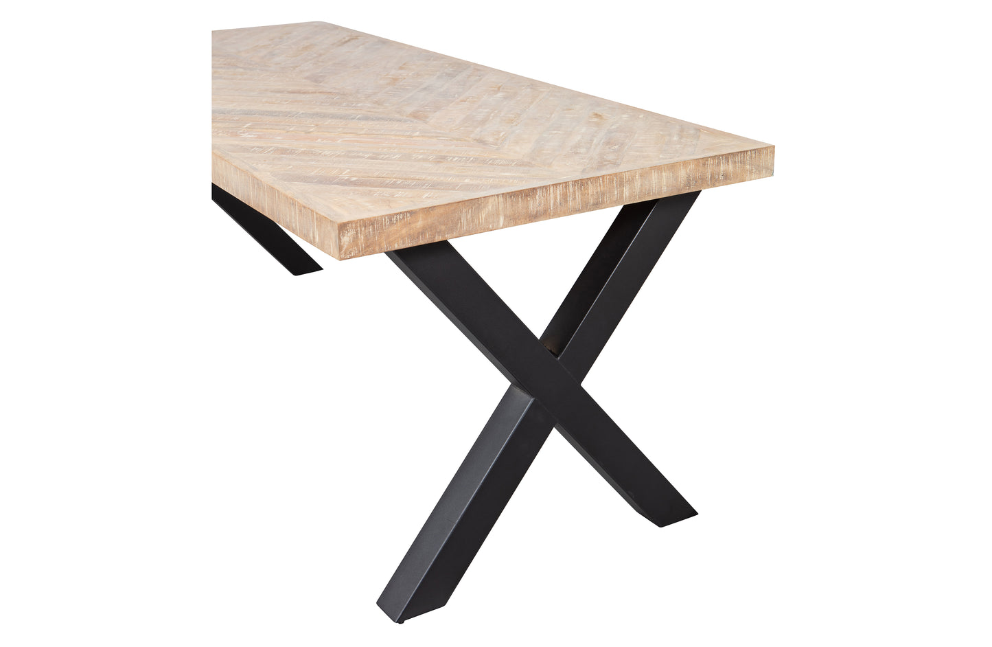 Tablo - Spisebord, Mango Herringbone 200x90 Alkmaar Leg