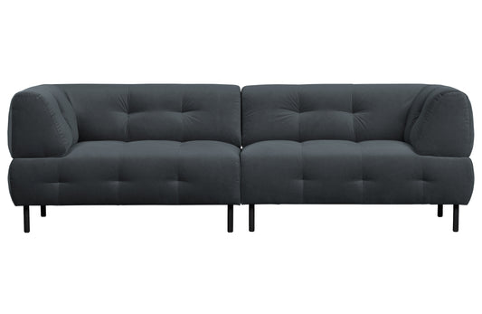 Lloyd - 4-personers sofa, Vasket Velour, Cloud