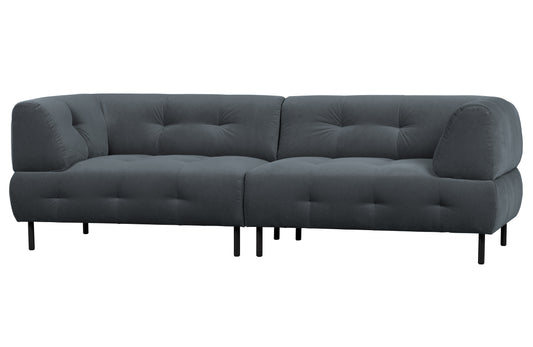Lloyd - 4-personers sofa, Vasket Velour, Cloud