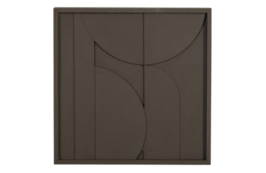 Fiona Square - Vægdekoration, Espresso 60x60cm