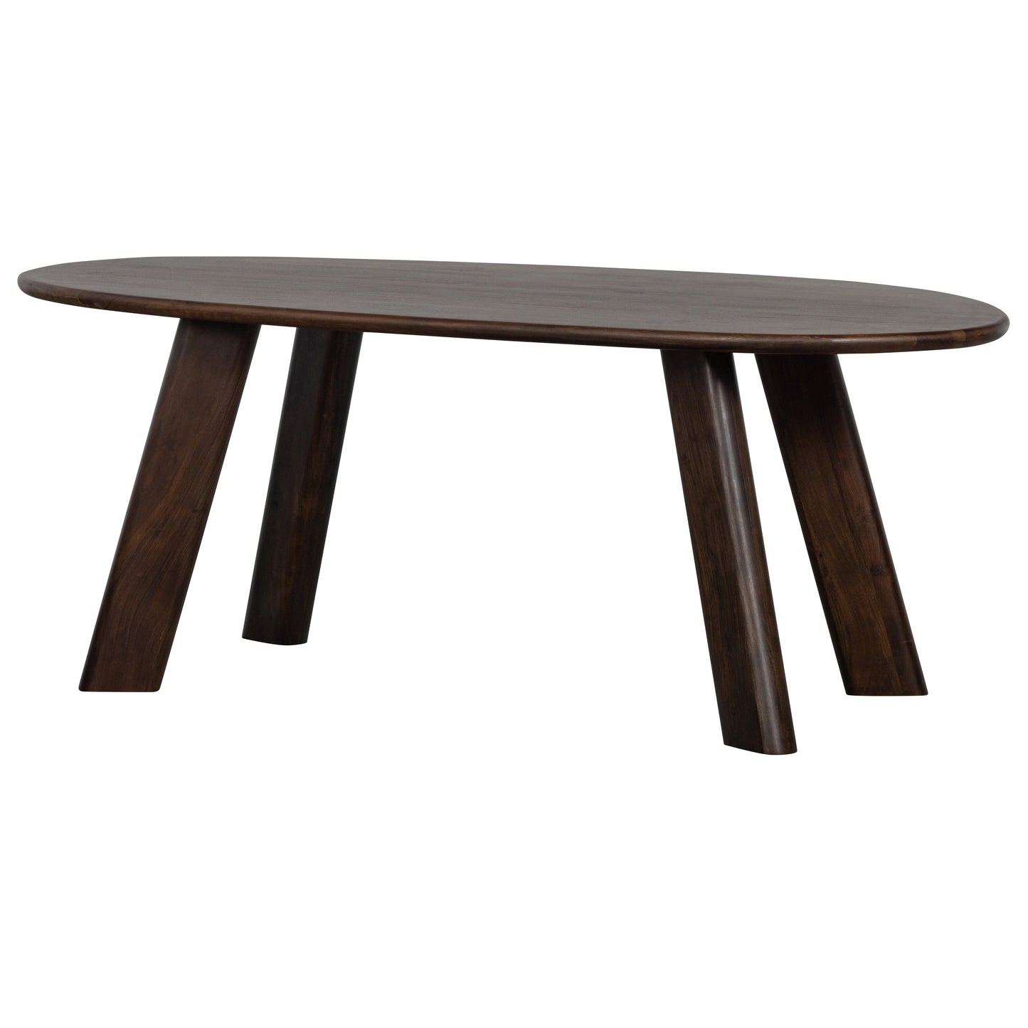 Roundly - Spisebord/skrivebord, Mango Træ, Walnut, 200x100
