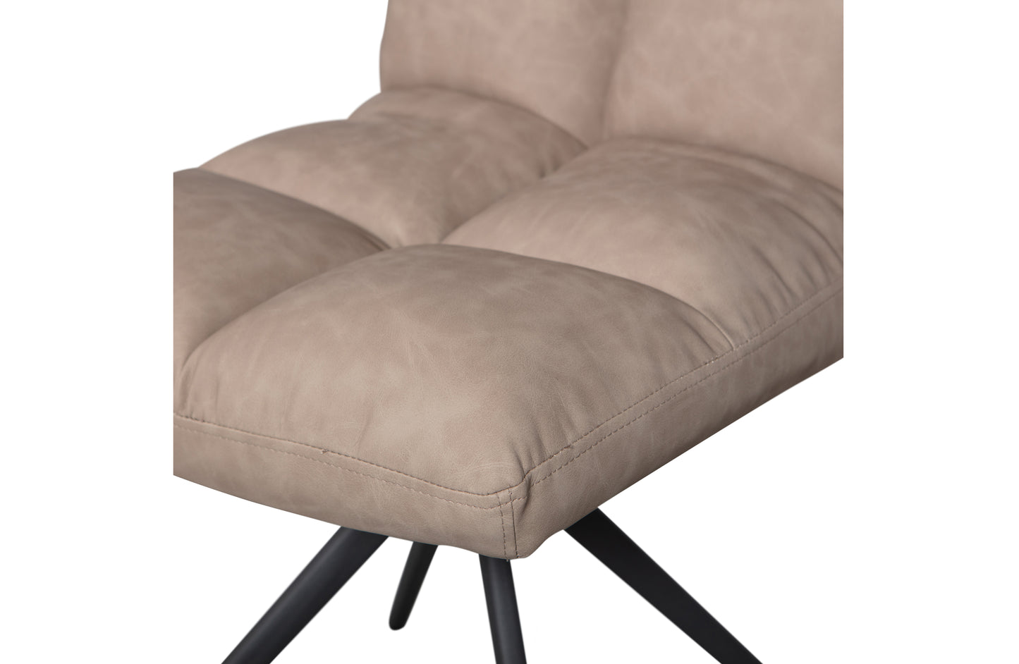Vinny Swivel Chair Leather Look Taupe