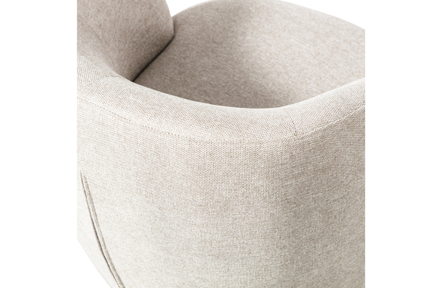 Serra Swivel Chair Woven Fabric Off White