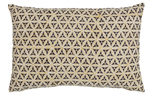 Trigon Cushion With Print Black/mustard 40x60cm