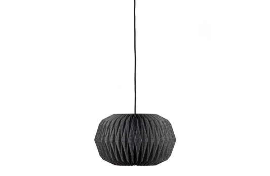 Globe Pendant Lamp Paper Natural/black