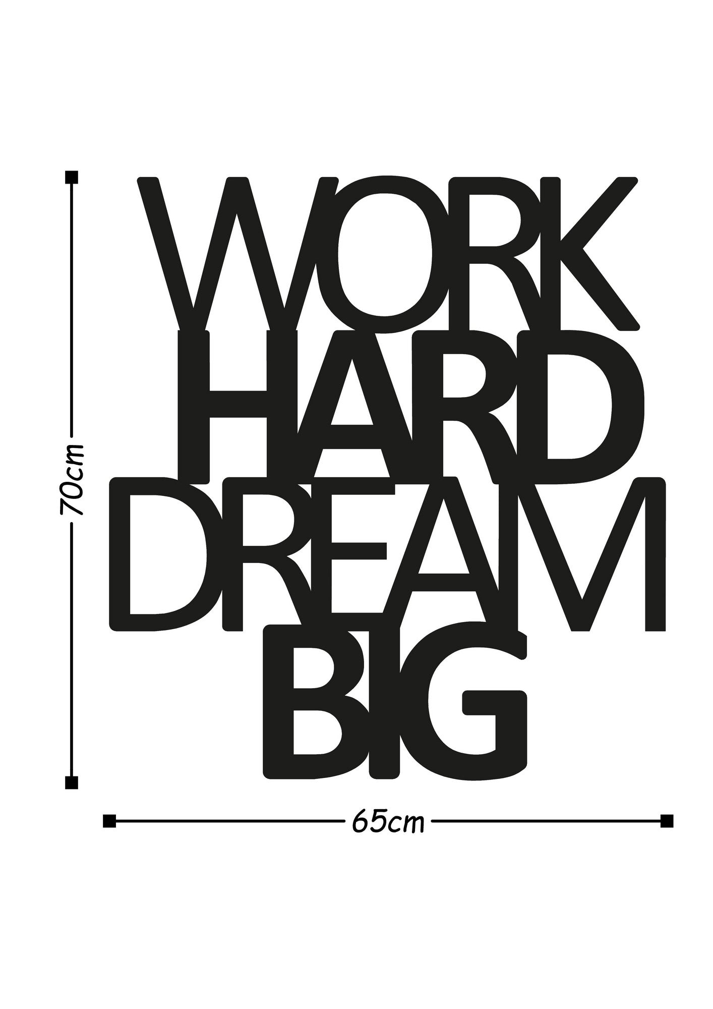 TAKK Work Hard Dream Big - NordlyHome.dk