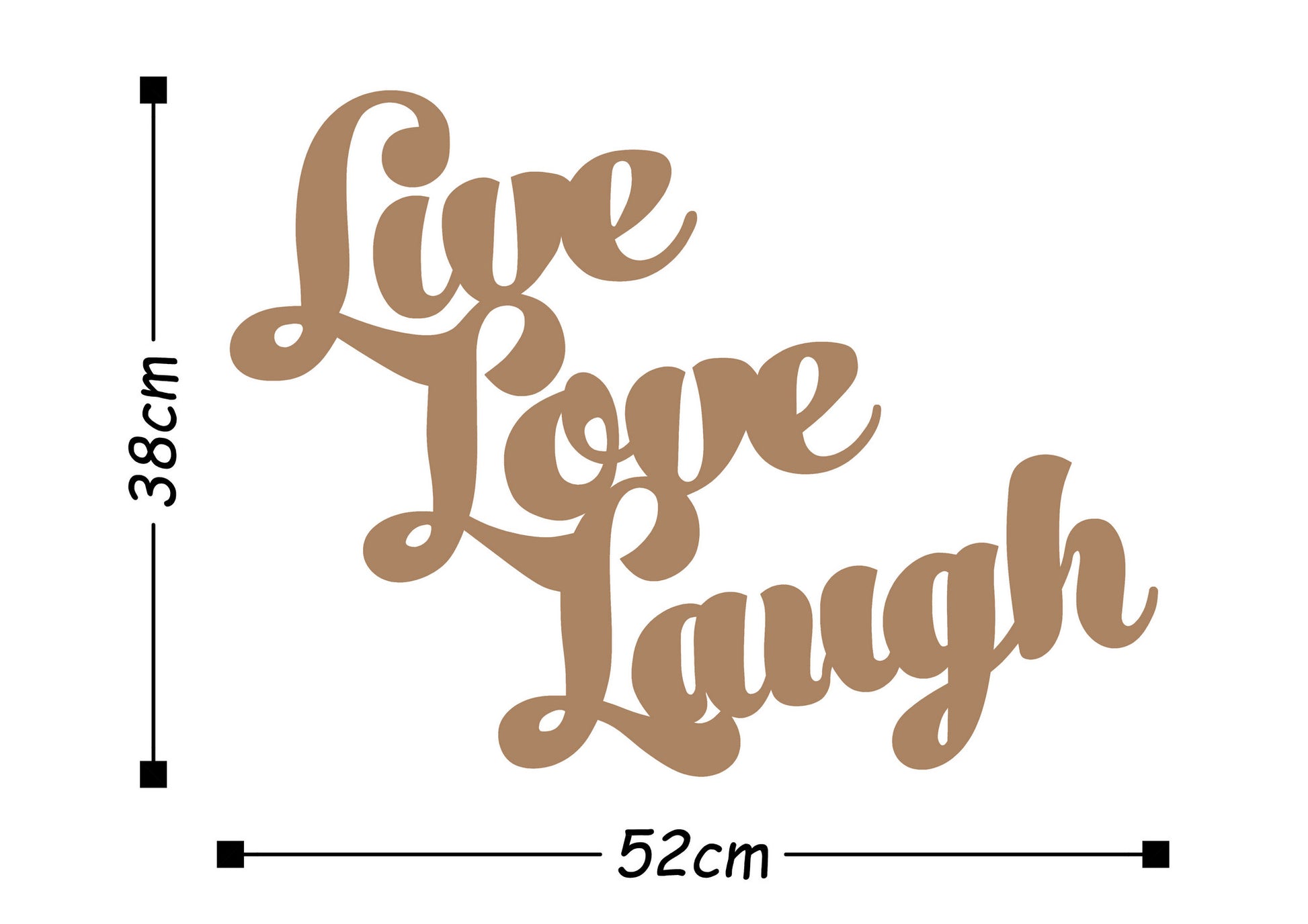 TAKK Lıve Love Laugh - Copper - NordlyHome.dk