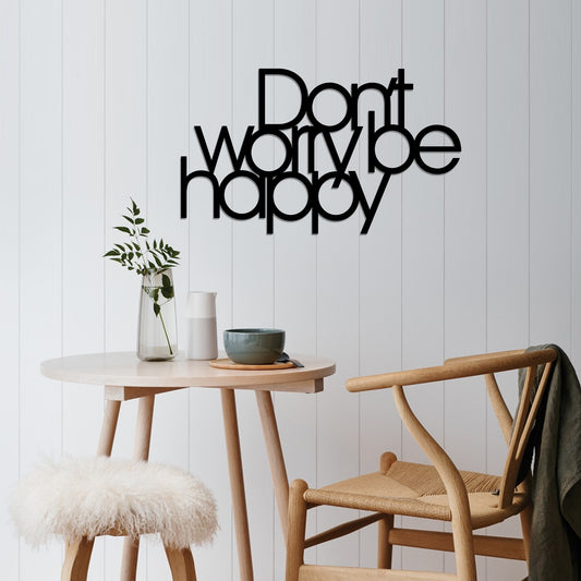 TAKK Dont Worry Be Happy - Black - NordlyHome.dk