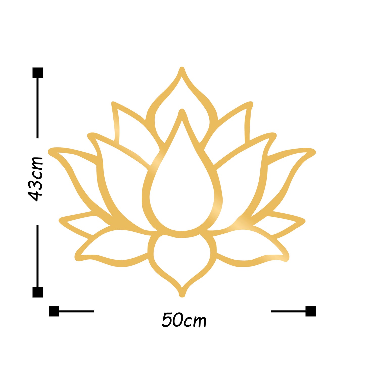 TAKK Lotus Flower 1 - Gold - NordlyHome.dk