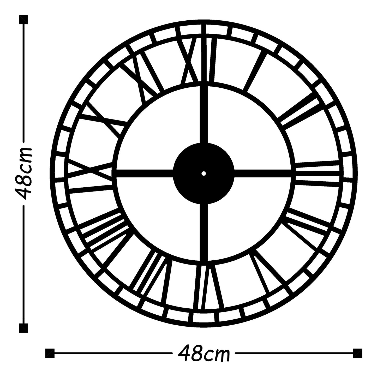 TAKK Metal Wall Clock 2 - Black - NordlyHome.dk
