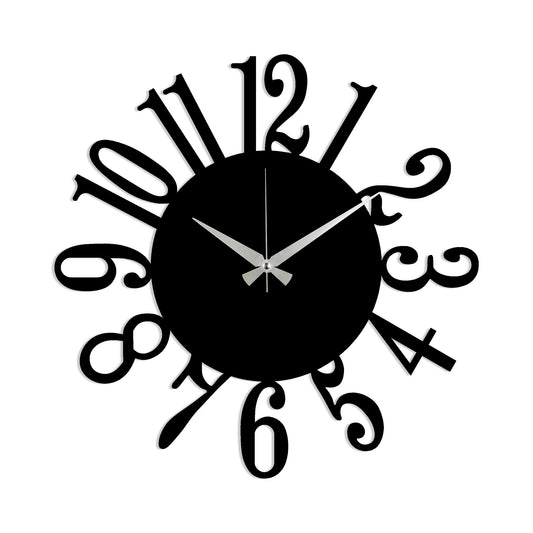 TAKK Metal Wall Clock 14 - Black - NordlyHome.dk