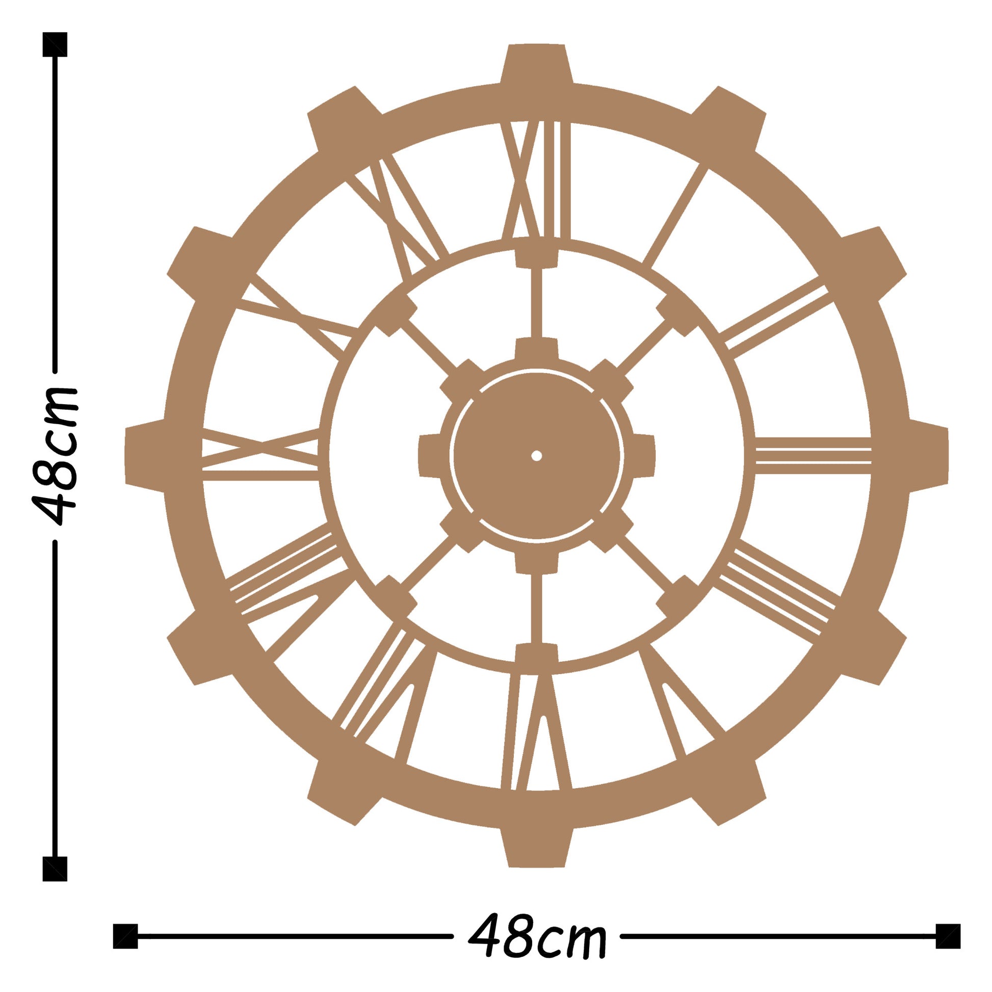 TAKK Metal Wall Clock 16 - Copper - NordlyHome.dk