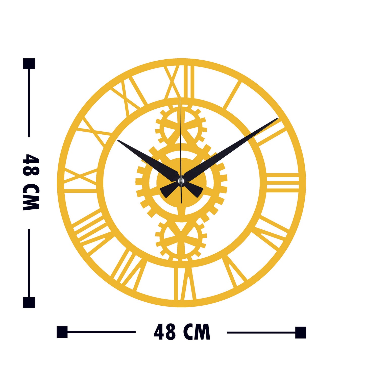 TAKK Metal Wall Clock 3 - Gold - NordlyHome.dk