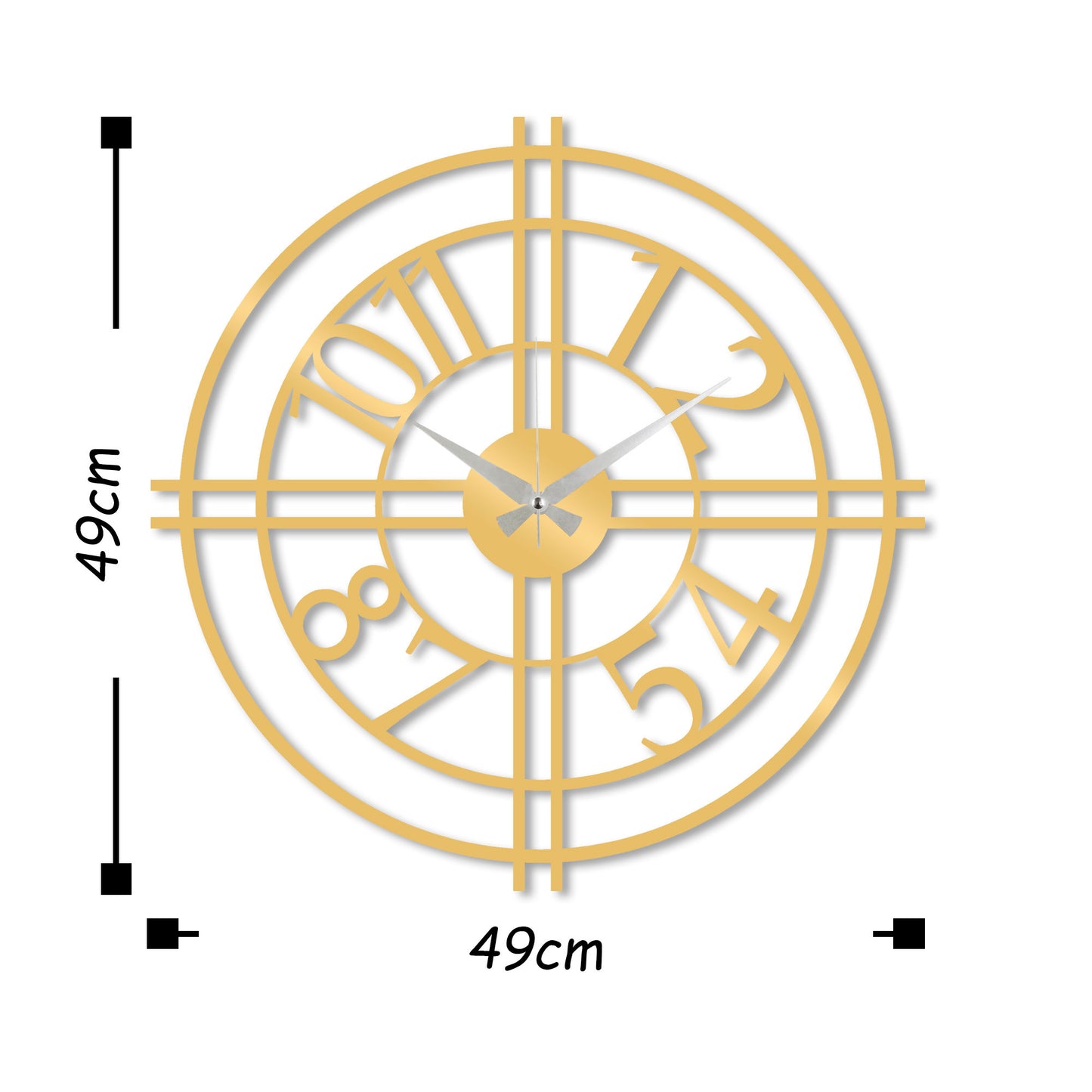 TAKK Metal Wall Clock 33 - Gold - NordlyHome.dk