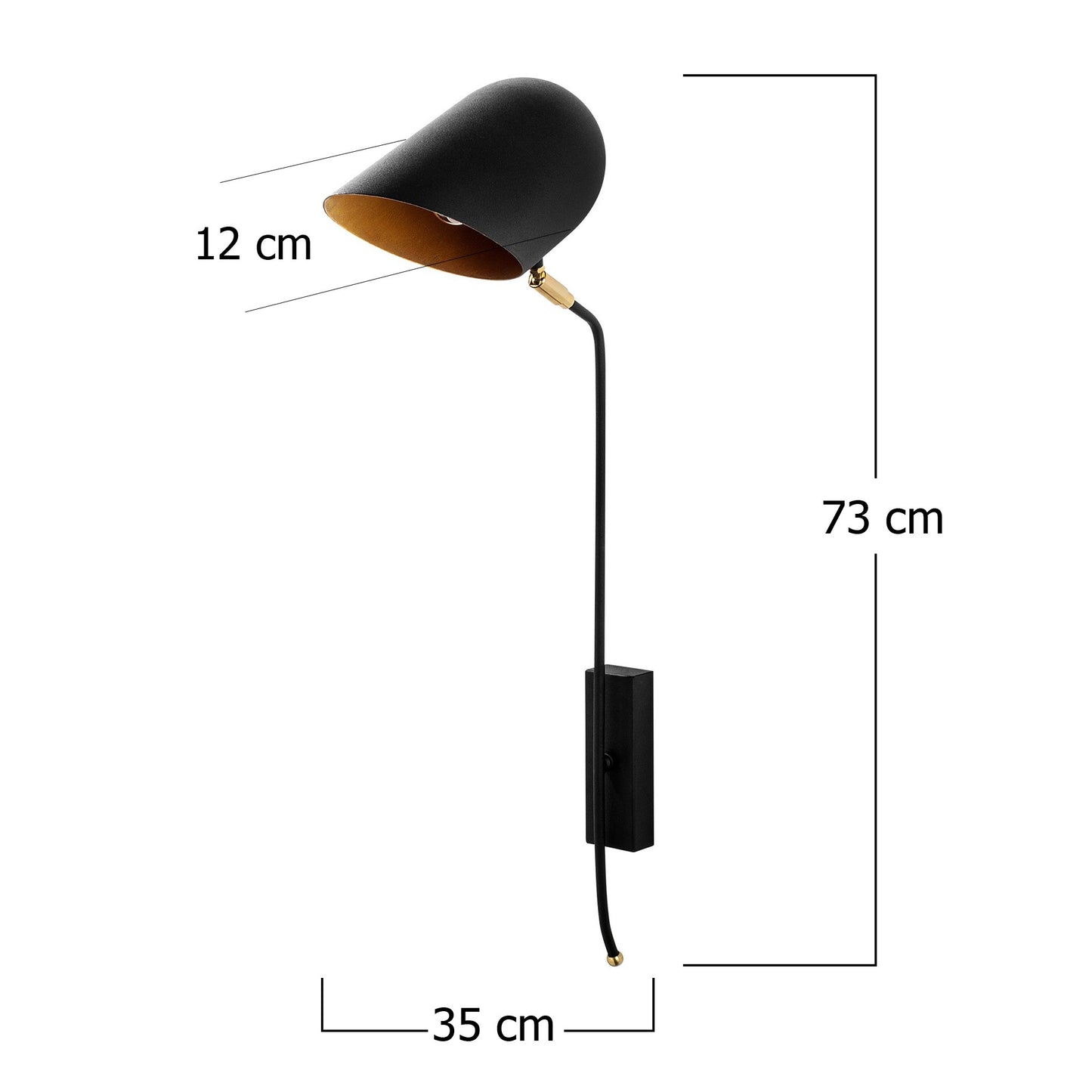 Væglampe Kesik - 4951 - Sort