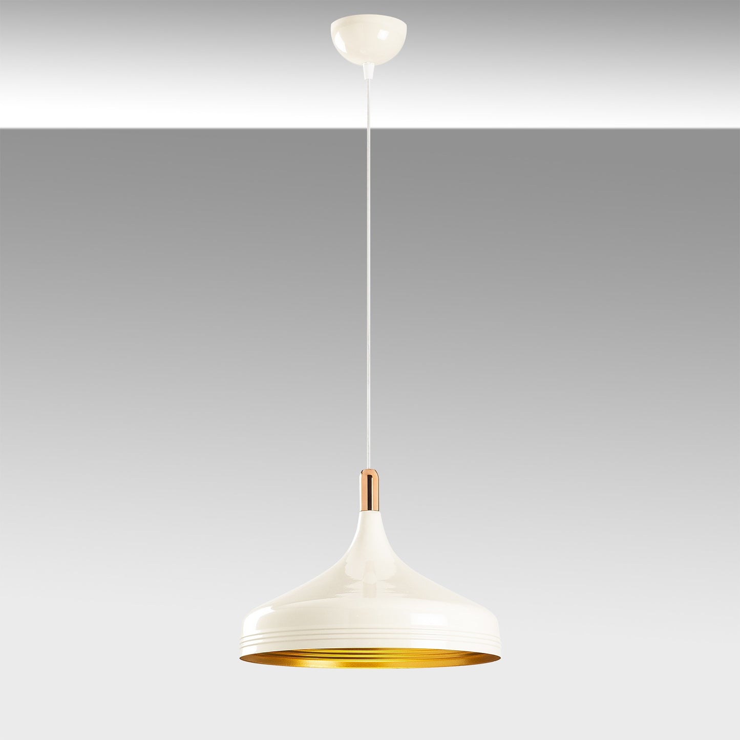Loftlampe Saglam - 3723 - Hvid og guld/kobber