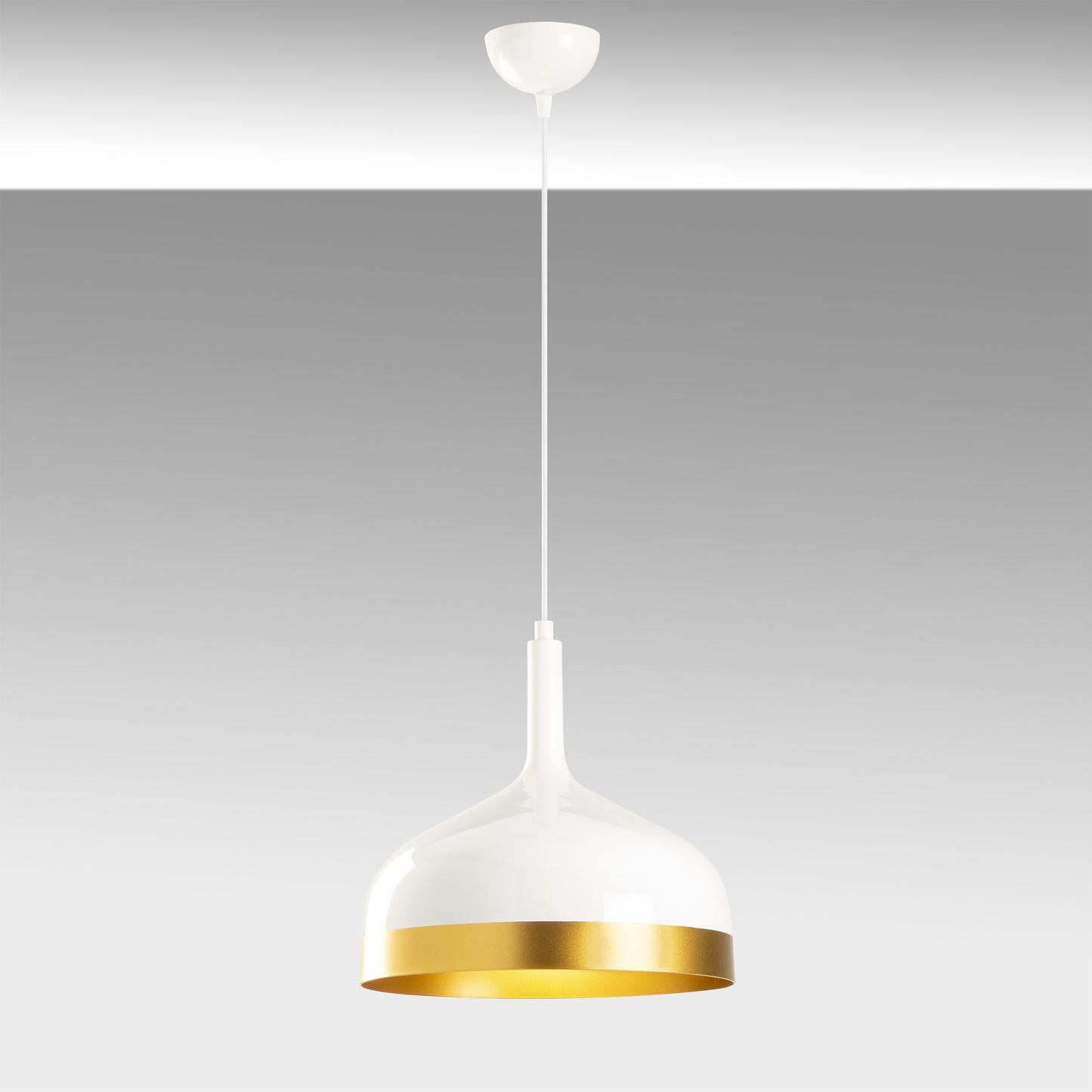Loftlampe Saglam - 3724 Hvid og guldfarvet