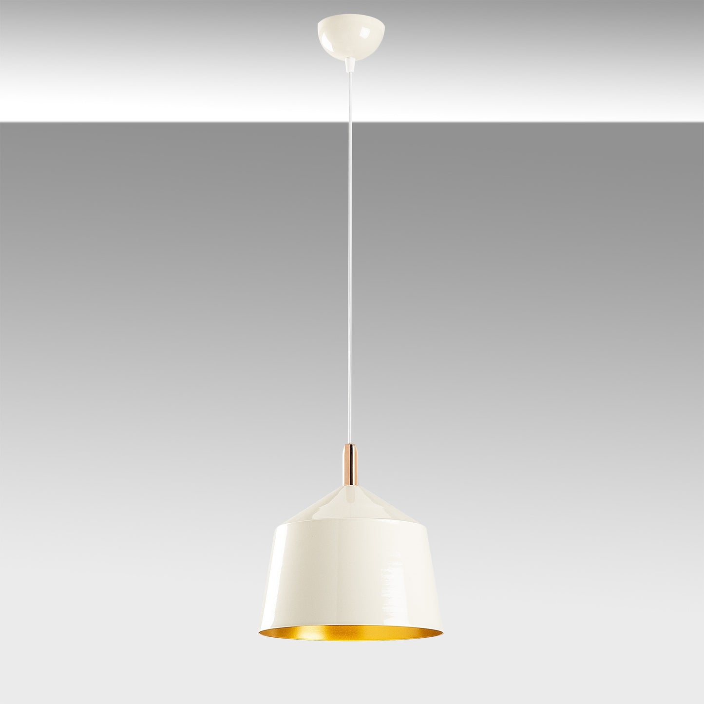 Loftlampe Saglam - 3725 - Hvid og guld/kobber