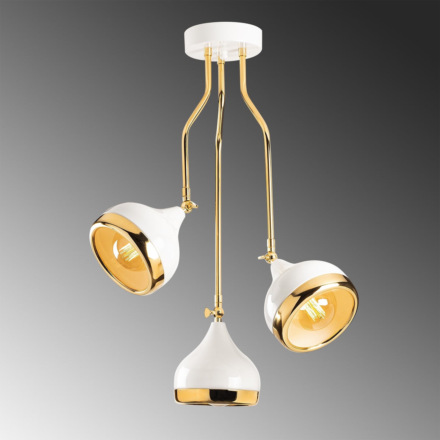 Loftlampe Yildo - 6892 - Hvid og guldfarvet