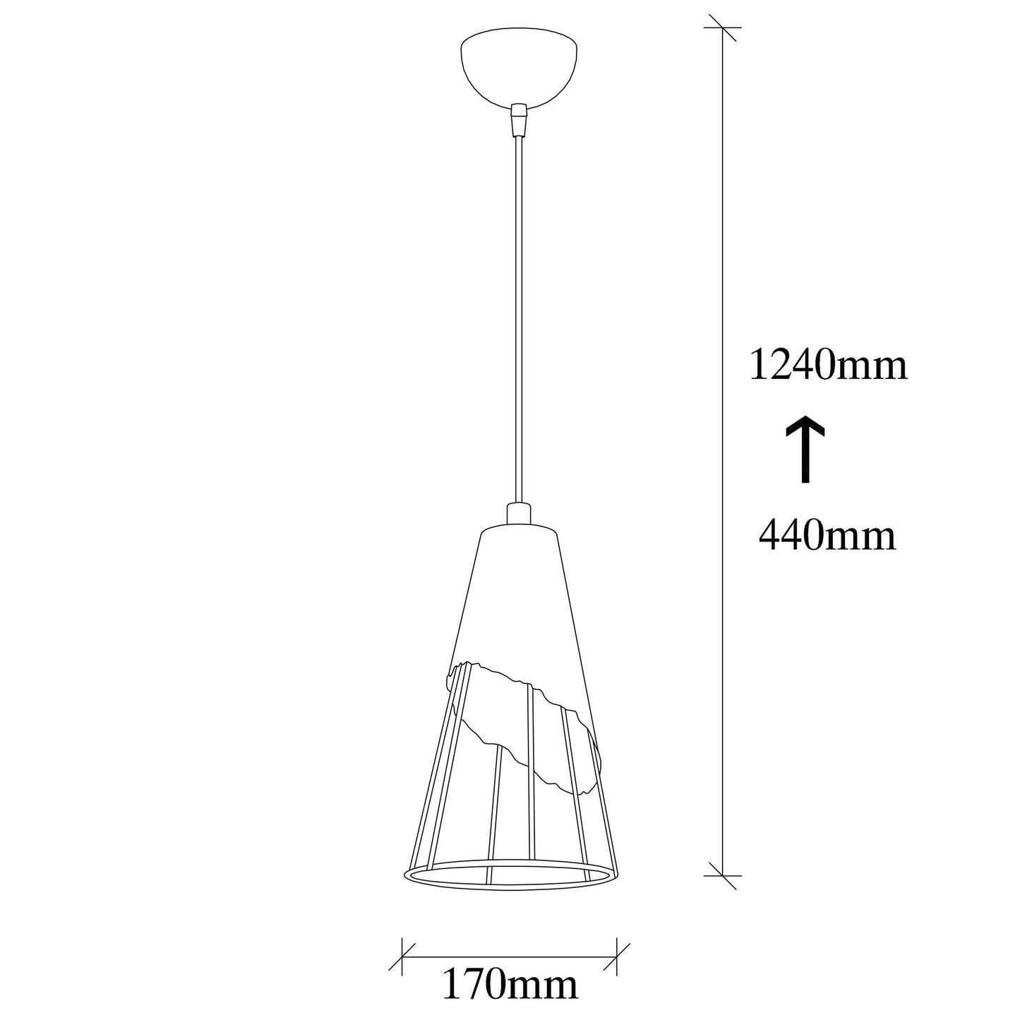 Loftlampe Sivani Tel - 828 - Sort