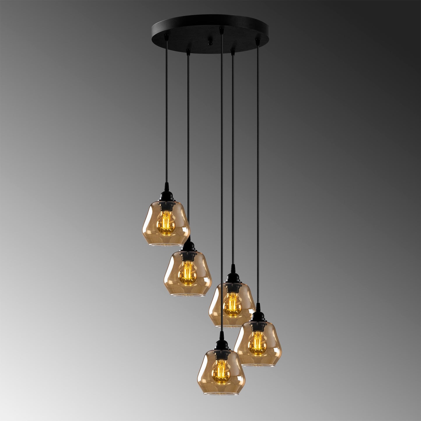 Loftlampe Gold - 034 - Sort og guldfarvet